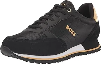BOSS Running Style Mix Material Sneakers With Raised Logo mens Sneaker