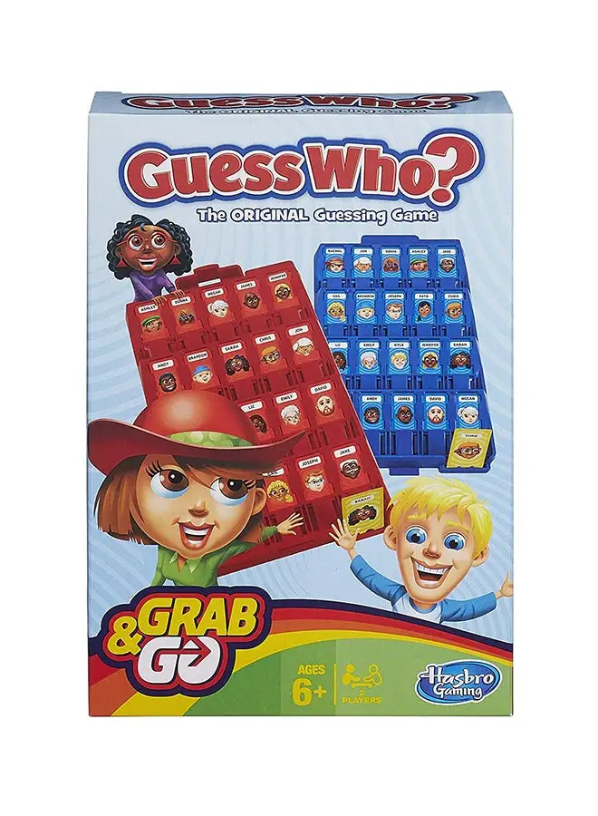 Hasbro Grab And Go Guess Who? Game, Original Guessing Game For Kids Ages 6 And Up, Portable 2 Player Game, Travel Game For Kids