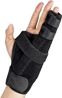 جبيرة إصبعين من الدرجة الطبية لأصابع الملاكم تدعم دعامة منع الحركة للأصابع المكسورة والإصابات والتهاب المفاصل والإصبع الزناد والتهاب الأوتار وتخفيف الآلام (S/M)
