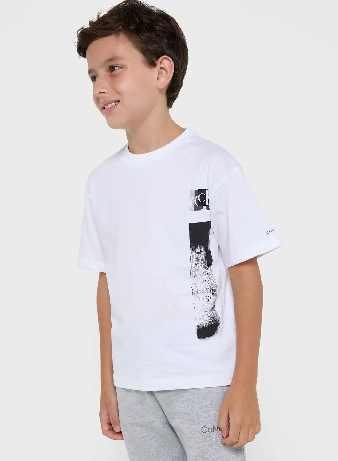 Calvin Klein Jeans Kids Glitched Monogram T-Shirt