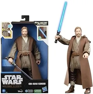 Star Wars Galactic Action Obi-Wan Kenobi ، مجسم حركة بمقياس 12 بوصة ، ألعاب تفاعلية ، ألعاب حرب النجوم للأولاد والبنات بعمر 4 سنوات