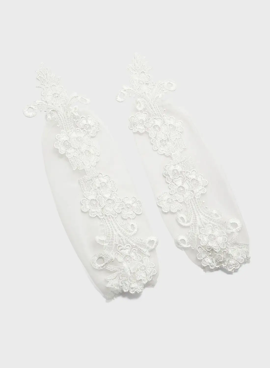 ELLA Floral Detail Long Dressy Gloves