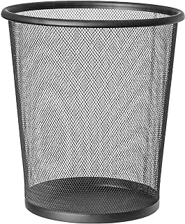 SHOWAY Metal Circular Bin Wastebasket Mesh Waste Rubbish Paper Trash Can Garbage Bucket For Bedroom, Bathroom, Home Offices