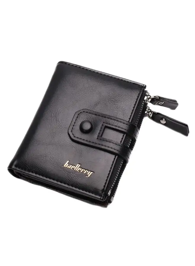 baellerry Double Folded Multi-Functional Wallet Black