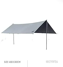 Naturehike Ocean UPF500+ Square Canopy with 2 Poles, Grey/Green