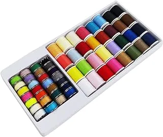 Sewing Thread Set,60 Pcs Sewing Bobbins Travel Kit Sewing Thread Kit Multi-Color Polyester with Storage Box for Arts Craft Projects Quilting Clothing Travel Suitable