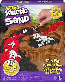 الرمل الحركي ، مجموعة لعب دينو ديج مع 10 عظام ديناصور مخفية لاكتشافها ، للأطفال من سن 6 سنوات فما فوق