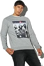 SP Characters Men Printed Sweatshirt With Crew Neck And Long Sleeves