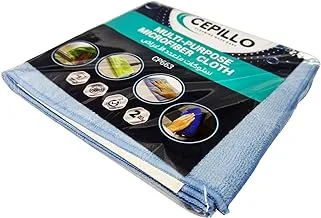 CEPILLO Multi-purpose Mircofiber Cloth For Home Kitchen | Reusable | High Absorbent Lint | Purpose Wash For Kitchen, Floor, Car, Glass, Stainless Steel - PACK OF 2 BLUE 51x49cm