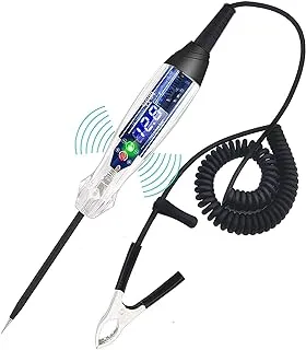 Premium LED Bulb Automotive Circuit Tester, 4-60V Test Light with 102 Inch PU Extended Spring Wire, Sharp Hard Steel Probe Vehicle Circuits Low DC Voltage Light Tester