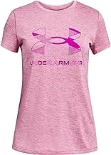 Under Armour Girls' Graphic Twist Big Logo Short-Sleeve T-Shirt