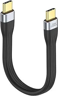 CableCreation Short USB C Cable 6inch, USBC to USBC PD FastCharging Cord, USB Type C Cable for Power Bank 60W,Compatible with MacBook Pro Air,ipad pro,Chromebook Pixel,Galaxy S22,Black.