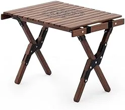 Naturehike Dunhuang Series HTM Egg Roll Outdoor Folding Table, Small, Black/Walnut