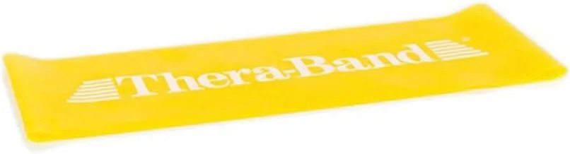 THERABAND Professional Thin Resistance Band Loops 10-Pack, 20 cm Length, Yellow