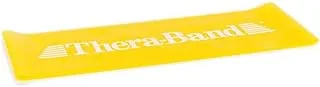 حلقات شريط مقاومة رفيعة احترافية من THERABAND مكونة من 10 قطع، بطول 20 سم، باللون الأصفر