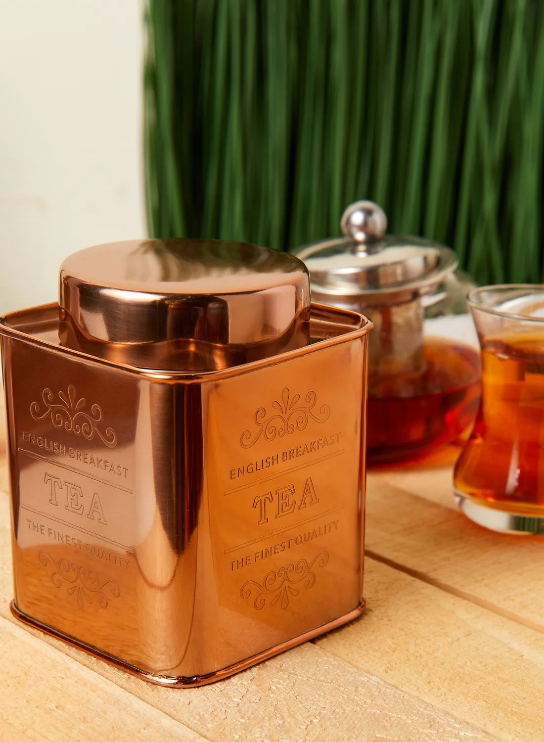 Premier Copper Finish Tea Canister