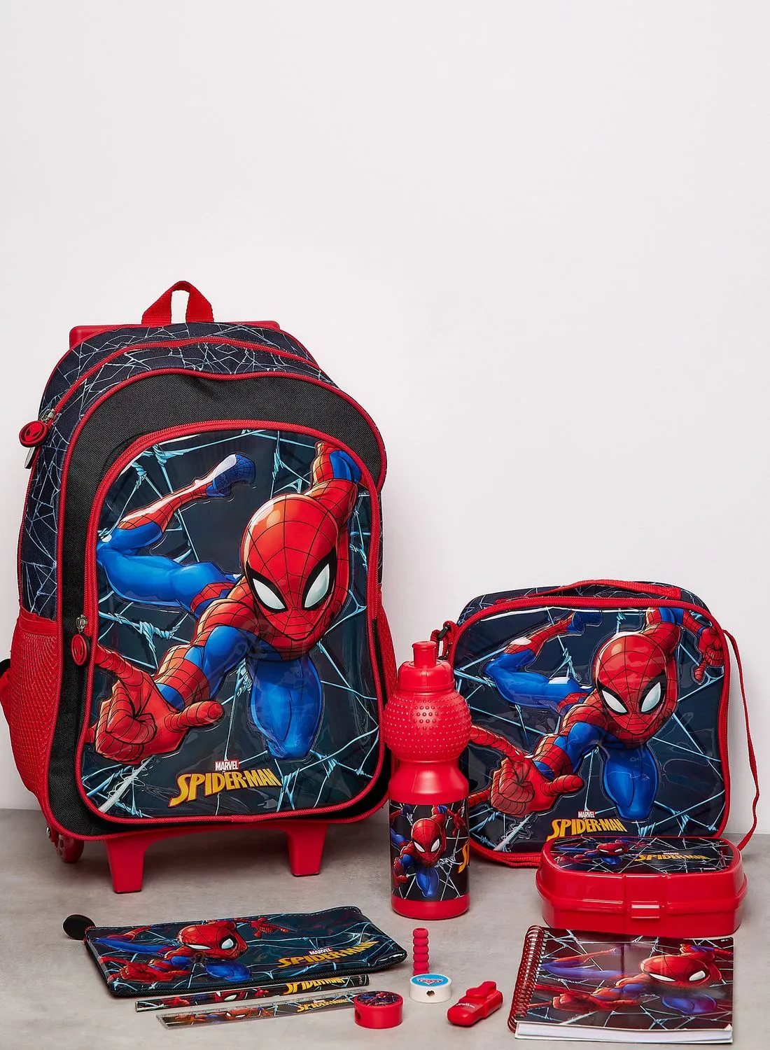 SPIDERMAN Back To School Spiderman 6In1 Trolley Box Set