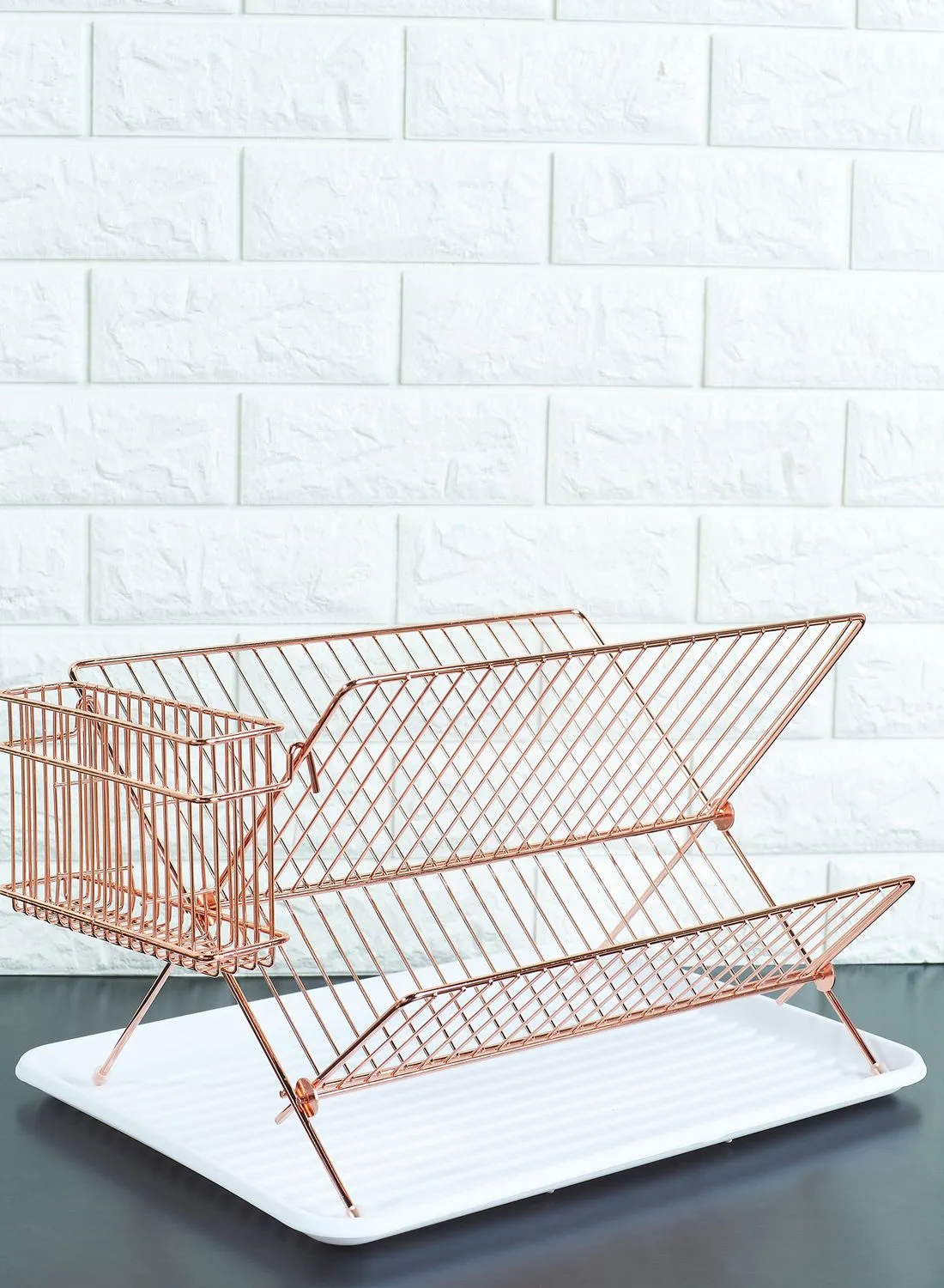 present time Copper Plated Dish Drying Rack
