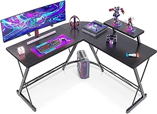 VARWANEO MiniDeer L-Shaped Desk 50.8in Computer Corner Desk, Home Gaming Desk, Office Writing Workstation w Large Monitor Stand, Space-Saving, Easy to Assemble ((50.8in+50.8in)(W)x18.2in(D)x29.5in(H))