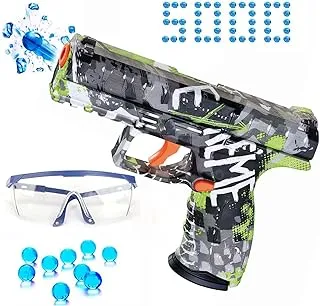 Joyzzz Shooting Weapons Toys, Small Manual Ball Blaster with 5000 Water Beads, Splatter Ball Gun Toy for Outdoor Activities Team Game, Eco-Friendly Splat Gun for Adult and Kids Ages 12+ (Grey Gun)
