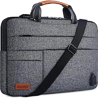 DOMISO Waterproof Multi-Functional Laptop Case Business Briefcase Messenger Bag