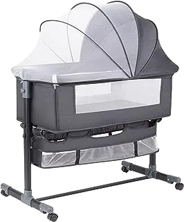 Bedside Bassinet for Baby, Bedside Sleeper with Wheels, Heigt Adjustable, with Mosquito Nets, Large Storage Bag, for Infant/Baby/Newborn - 2023