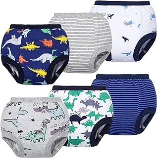 BIG ELEPHANT Potty Training Underwear, Soft Cotton Absorbent Training Pants for Baby Boys & Girls
