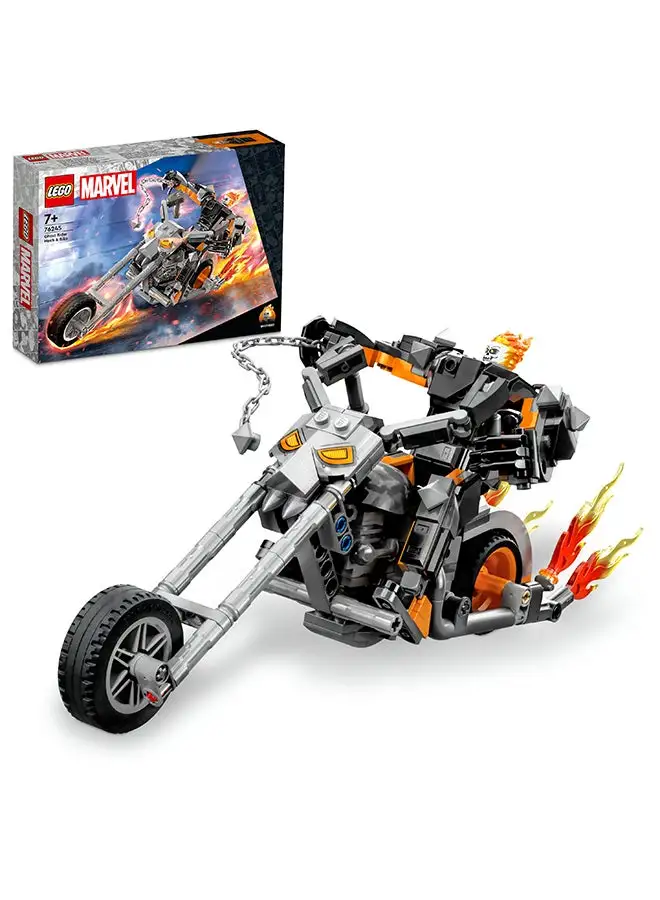 LEGO 264-Piece Super Heroes Marvel Ghost Rider Mech And Bike Building Toy Set, 76245