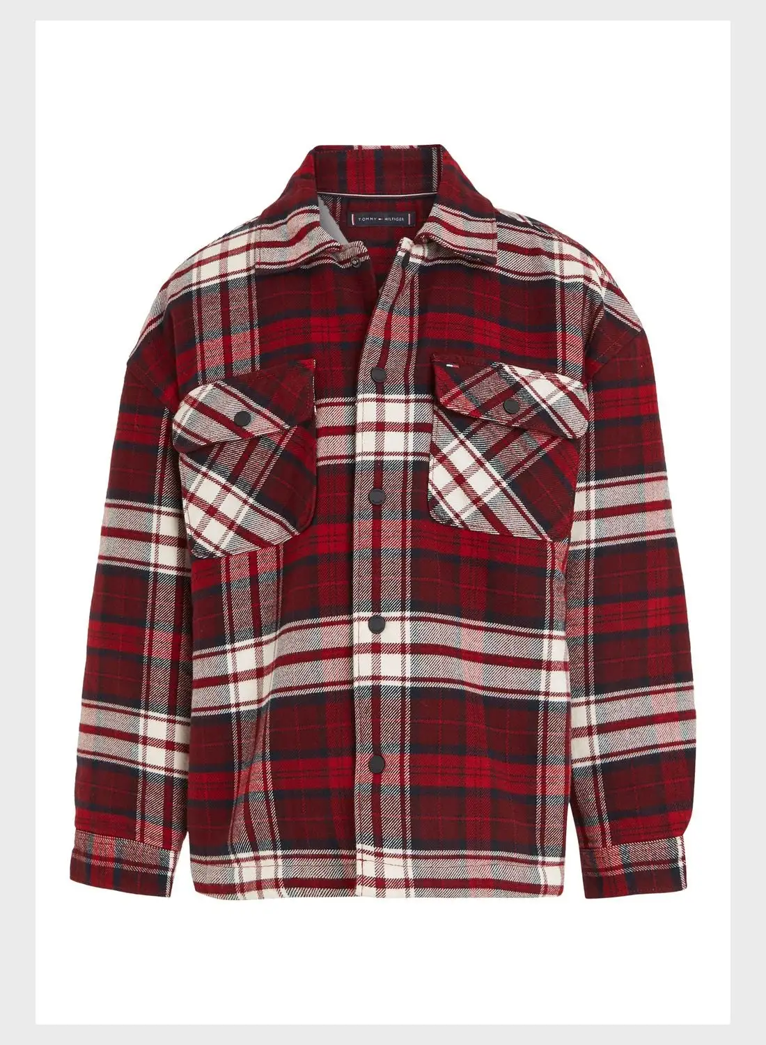 TOMMY HILFIGER Kids Checked Overshirt