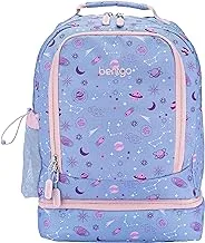 Bentgo Kids 2-in-1 Backpack & Insulated Lunch Bag (Lavender Galaxy), Lavender Galaxy, Backpack,built-in,travel,unique