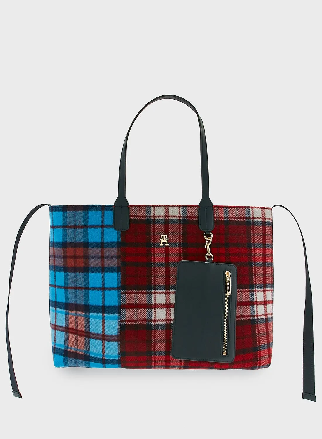 TOMMY HILFIGER Iconic Check Detailed Tote Bag