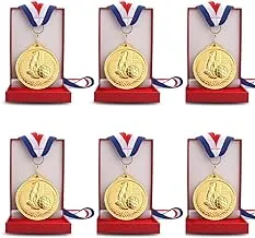 ميداليات، ميداليات جوائز، قيمة ميداليات MAKINGTEC معدنية ذهبية وفضية وبرونزية، جوائز الفائز بميدالية النمط الأولمبي مع شريط قوس قزح في أي حدث للمنافسة الرياضية