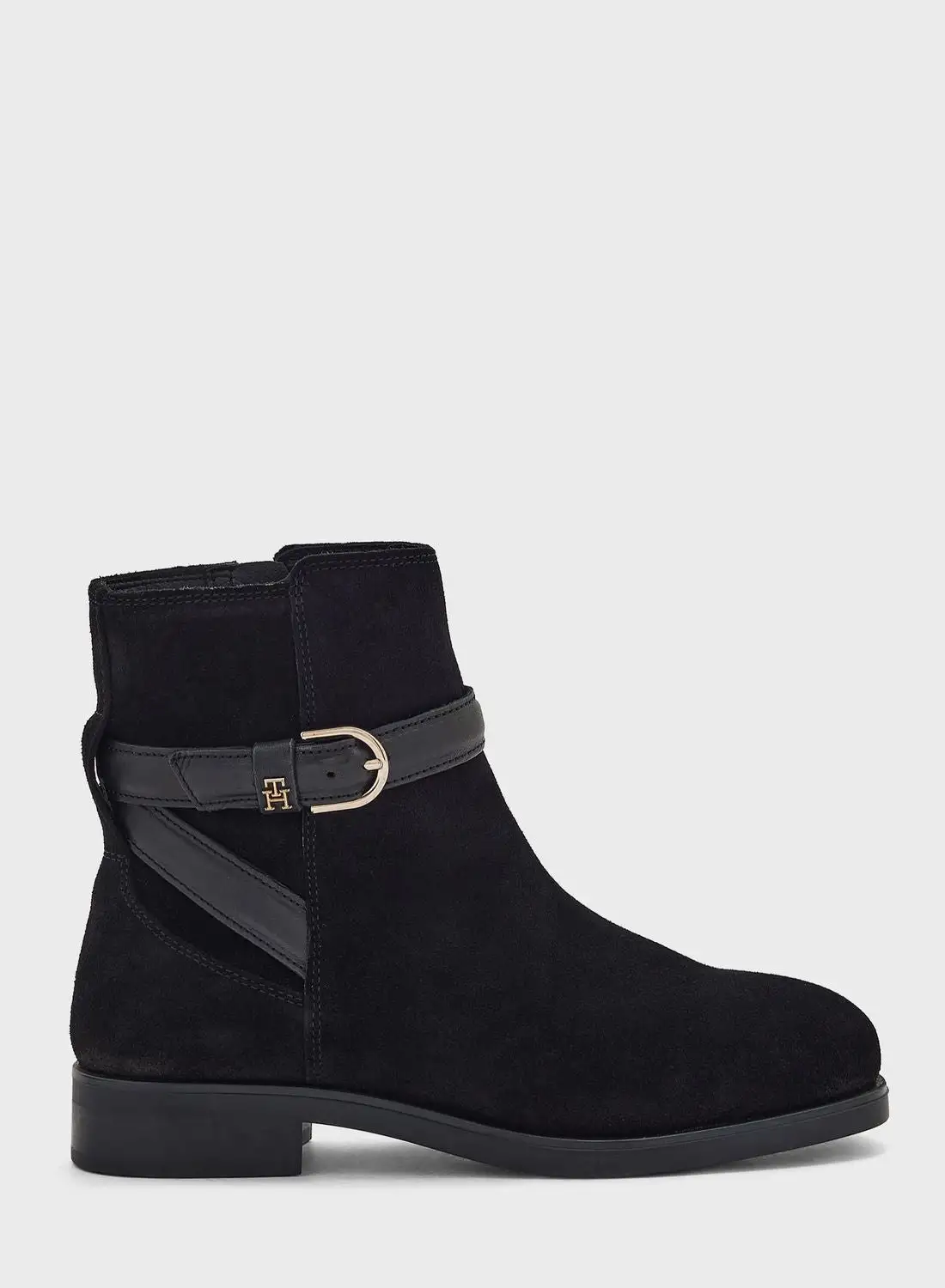 TOMMY HILFIGER Essential Buckle Suede Boots