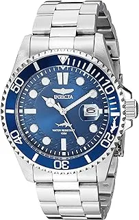 Invicta Men's Pro Diver Quartz Watch with Stainless Steel Strap, Silver, 22 (Model: 30019)