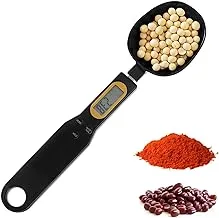 Digital Spoon Scales - Food Measuring Spoon, Scale Ounces and Grams 500g/0.1g, Small Electronic Baking Scale with LCD Display for Coffee Beans,Milk,Tea,Flour,Oil (Black)