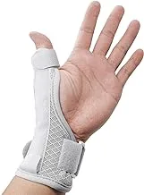 Thumb Splint Support Brace - Arthritis Thumb Stabilizer & 4 Finger Splints for Right and Left Hand Reversible Thumb Brace Stabilizing Thumb and Wrist Pain Relief from Arthritis, Sprains (Grey)