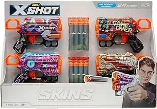 X-Shot Skins Menace 4pk (24Darts)