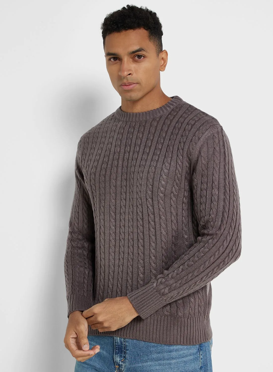 Robert Wood Cable Knit Sweater