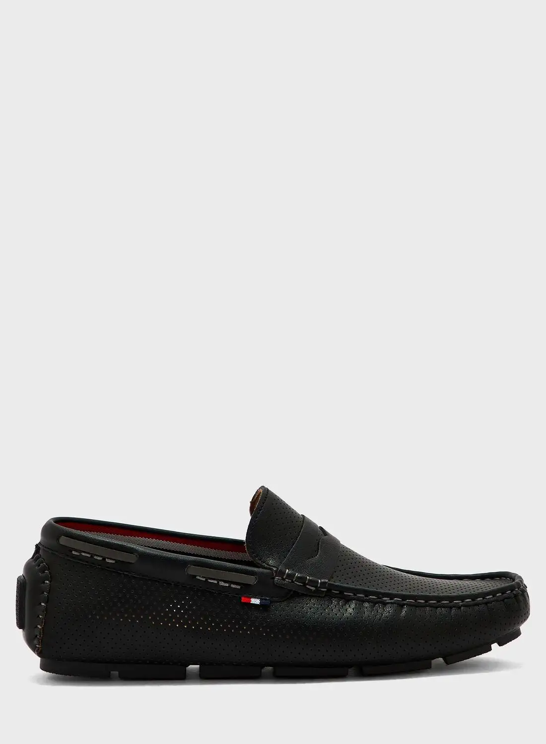 Robert Wood Webbing Highlight Perforation Texture Formal Loafers