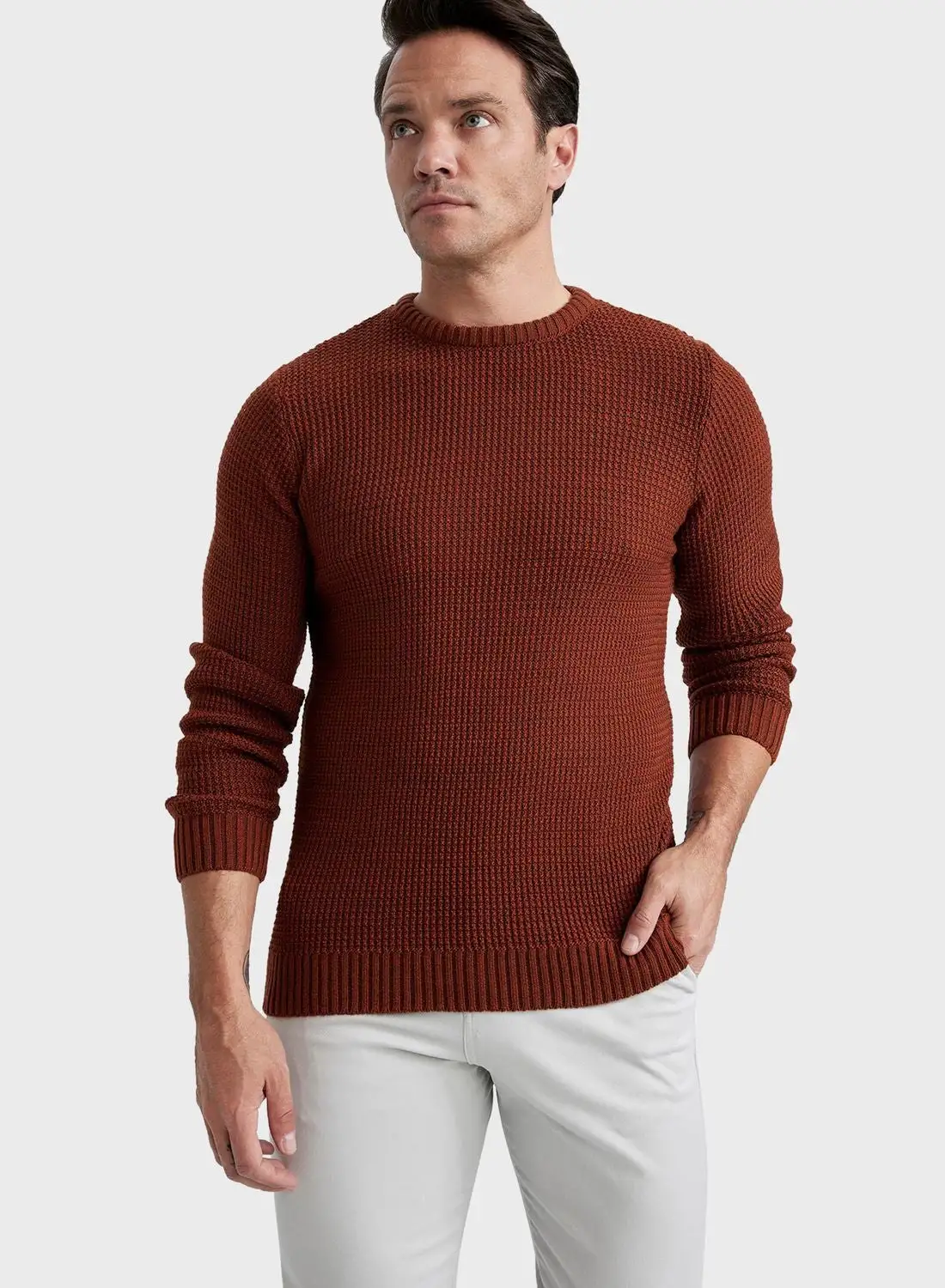 DeFacto Knitted Crew Neck Sweater