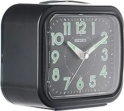 Seiko Bell alarm Lumibrite Sweep Second Hand, Black Clock - Qhk023jl