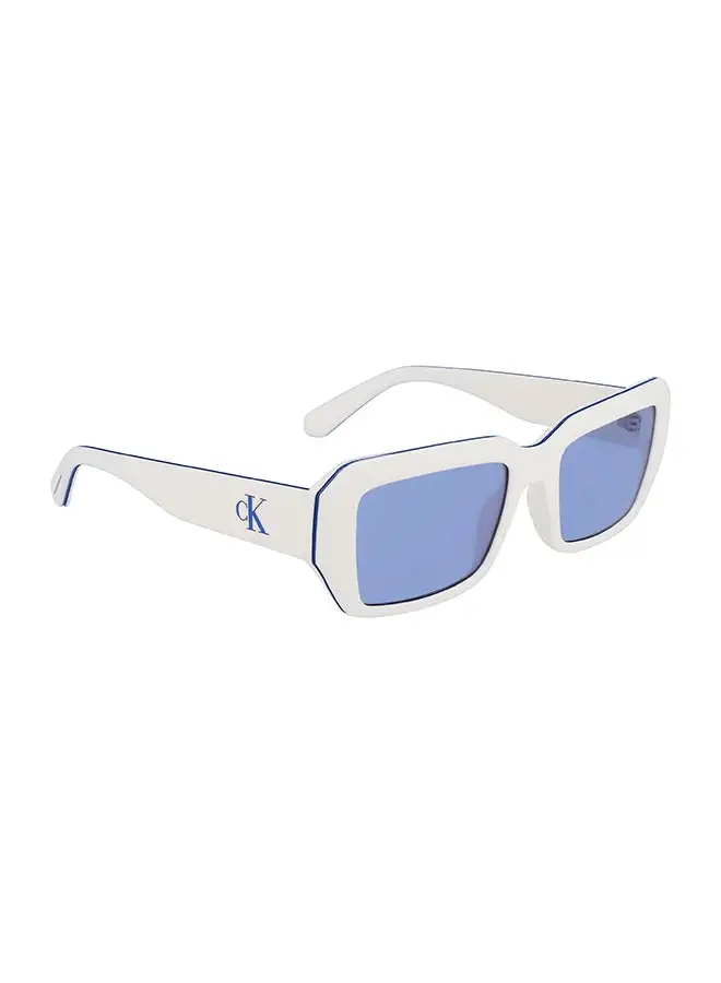 كالفن كلاين جينز نظارة شمسية مستطيلة للجنسين - CKJ23602S-100-5319 - مقاس العدسة: 53 ملم