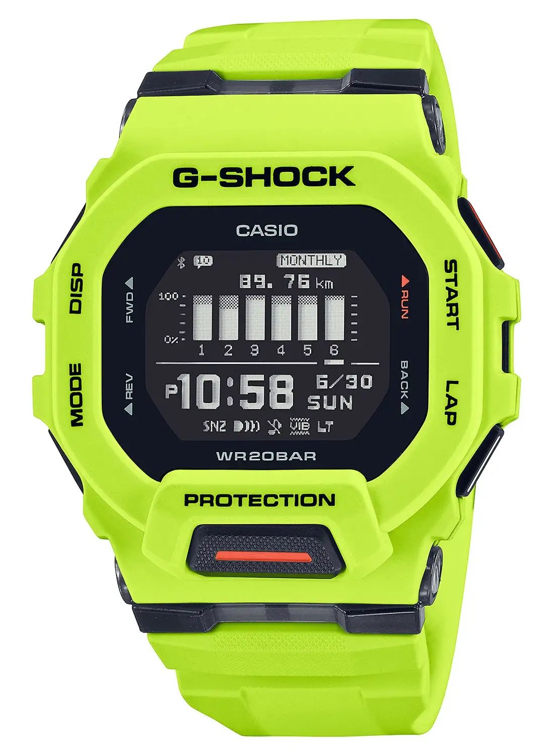 G-SHOCK Men's Digital Resin Wrist Watch GBD-200-9DR - 42 Mm
