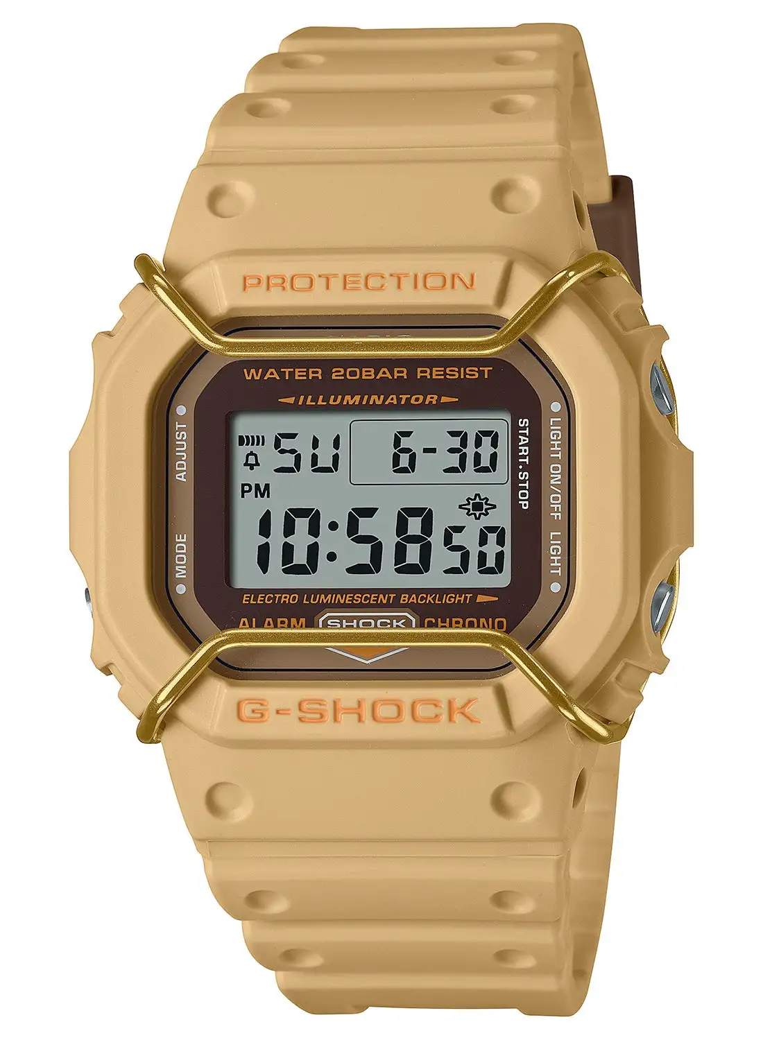 جي شوك ساعة يد رجالية رقمية راتينج DW-5600PT-5DR - 40 ملم