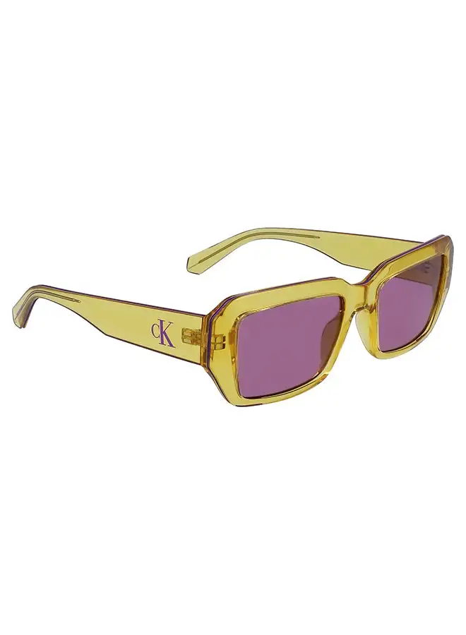 Calvin Klein Jeans Unisex Rectangular Sunglasses - CKJ23602S-701-5319 - Lens Size: 53 Mm