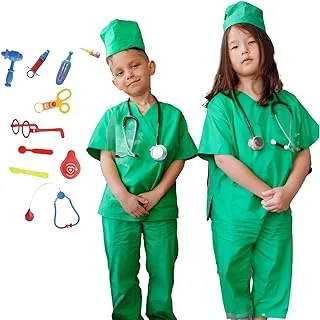 مجموعة زي الطبيب للأطفال - مجموعة طبيب كاملة مع معدات طبية واقعية للأطفال