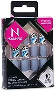 Nova Nails Press on Matte Marble Grey