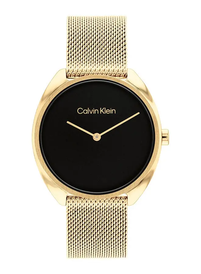 CALVIN KLEIN Women's Analog Round Shape Stainless Steel Wrist Watch 25200271 - 34 Mm