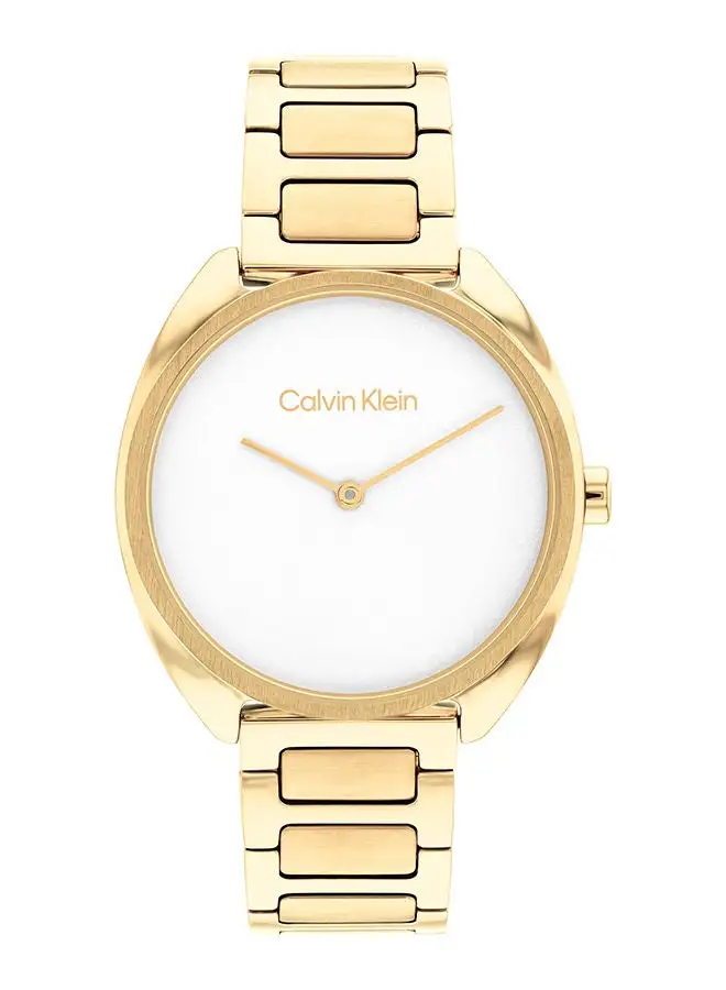 CALVIN KLEIN Women's Analog Round Shape Stainless Steel Wrist Watch 25200276 - 34 Mm