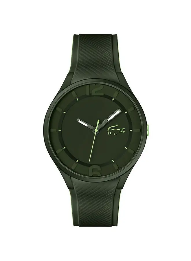 LACOSTE Men's Analog Round Shape Silicone Wrist Watch 2011268 - 44 Mm